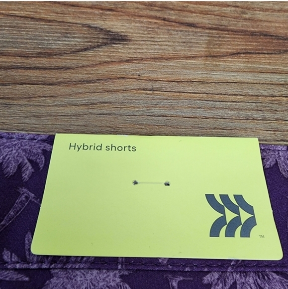 All in Motion Hybrid Shorts Mens XXL Purple Floral Palm Tree Beach Swim NEW - Picture 4 of 7